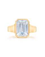 3 Karat Smaragdschliff Labor-Diamant Verlobungsring 14k 18k Massivgold Fassung Solitär Ehering Jubiläumsring F VS CVD