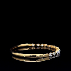 Fancy Shape Lab Created Diamond <b>Cuff</b> Bangle Solid Gold Fine Jewelry 925 Sterling <b>Silver</b> Women Open Wristband Wholesale Factory - Product Image 4