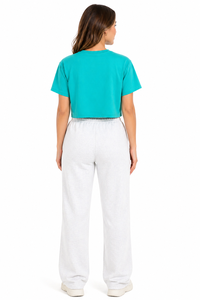 Customizable Puff Printing High Quality Summer Breathable <b>Cotton</b> women's shirt Cropped T-Shirts Fashion Wear Custom Color Logo - Product Image 4