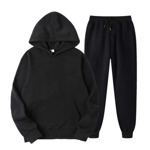 Conjunto Deportivo Informal de Alta Calidad para Mujer, Tejido de Algodón y Felpa, Sudadera con Capucha y Pantalones Largos - Product Image 5