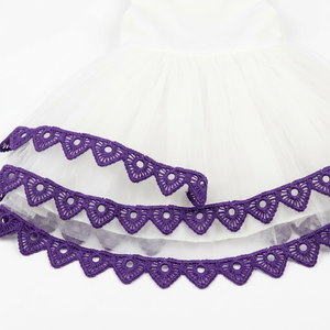 15mm Violet Geometric Guipure GPO Lace Trim Customizable Trusted Exporter 20 Meter Packing for Doll Wear Party Decor Gift <b>Boxes</b> - Product Image 3