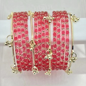 Luxury Style <b>Silver</b> Plated Glass Fashion <b>Bangles</b> Women Stylish Trendy Stackable Eco-Friendly Customizable Modern Ladies Wrist - Product Image 1
