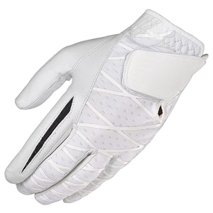 Gant de golf DARIB IMPEX pour droitier, en tissu blanc, coupe-vent, antidérapant, fermeture auto-agrippante, pour homme, gaufré - Product Image 1