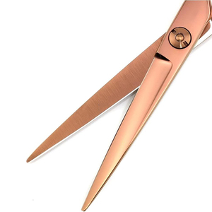 Ciseaux de barbier pour droitiers, rose gold, haute qualité, acier inoxydable 4Cr13, pointe droite et aiguisée, manche ergonomique, coupe de cheveux - Product Image 4