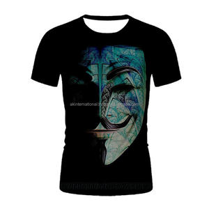 Camiseta de poliéster de alta calidad 100% cuello hombres camisa Casual transpirable algodón Deporte Camiseta en Stock - Product Image 3