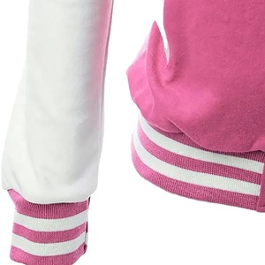 Slim Fit mujeres cuello redondo College Varsity chaquetas a prueba de viento botón abajo abrigos señoras béisbol Varsity 2026 - Product Image 4