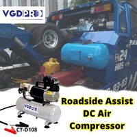 Pompe à air mobile mini compresseur d'air professionnel sans huile à cycle de service longue durée résistant aux intempéries à haute efficacité 12V avec réservoir de 8 litres