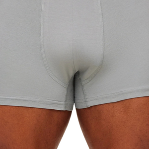 Calzoncillos bóxer para hombre, color gris claro, suaves, elásticos, transpirables, compresivos, que absorben la humedad, pantalones cortos deportivos para gimnasio - Product Image 4