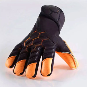 Gants de gardien de but de football, à doigts entiers, vert néon, respirants, antidérapants, fermeture auto-agrippante, unisexe - Product Image 4