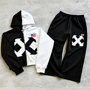 Survêtement de sport en molleton de coton pour hommes, vêtements de sport professionnels, tenue de gym, course à pied, jogging, personnalisable - Product Image 1