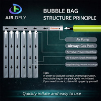 Sac gonflable en forme de Q personnalisé pour bouteilles isothermes et flacons sous vide, emballage d'expédition antichoc