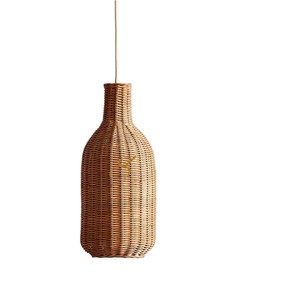 Nordic Style Bottle Rattan Lampshade Eco Friendly Bamboo Pendant <b>Light</b> Shade Slim Ceiling Hanging Lamp Bulk Price - Product Image 2