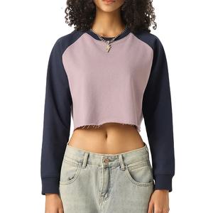 Sudadera al por mayor OEM de 380 GSM de alto gramaje para mujer, cuello redondo, manga regular, gruesa, estilo universitario, casual, unisex - Product Image 1