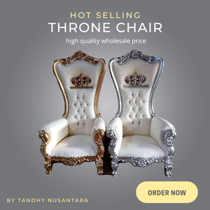 Chaises de mariage de luxe haut de gamme chaises de trône royal en or et argent pour l'usine directe de meubles de mariage d'hôtel - Product Image 5