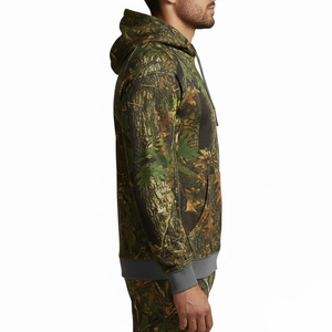 Sudadera con Capucha de Camuflaje para Hombre, Manga Larga, Impresa, de Poliéster que Absorbe la Humedad, para Caza - Product Image 2