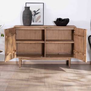 Vandana Autumn Aura <b>sideboard</b> in solid mango wood with 2 doors and integrated handles, Cabure design - Product Image 2