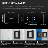 Cermin ajaib 32 inci TV pintar LED 4K untuk kamar mandi dengan berbagai ukuran untuk baskom Cuci dan RV
