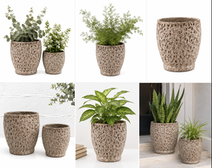Jardinière conique moderne en bois, grande taille, finition grain de bois brun rustique, pour jardin, patio, balcon, décoration intérieure et extérieure - Product Image 5