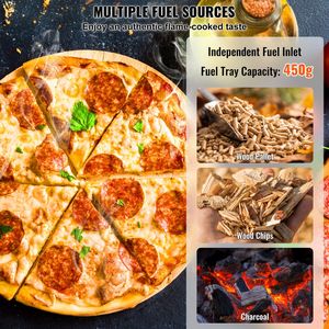 12 \ "forno portatile per Pizza all'aperto in acciaio inox per barbecue con cottura a Pellet di legno - Product Image 3