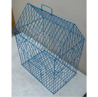 Nouvelle arrivée Cage pour animaux de compagnie en métal rouge enduit de poudre maison d'oiseau Cage d'élevage décorative antique