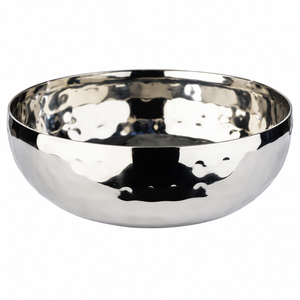 Bol de service artisanal en acier inoxydable, finition miroir, style moderne et minimaliste, pièce maîtresse pour la décoration intérieure de luxe et la restauration fine - Product Image 4