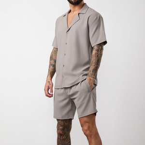 Shorts tricotés décontractés pour hommes, style rétro hip-hop, taille mi-haute, respirants, en polyester/coton, coupe 5 points - Product Image 6