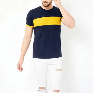 Camiseta de algodón extragrande de manga corta con cuello redondo para hombre, lisa, informal, al por mayor, OEM - Product Image 1