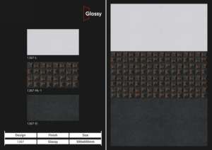 Azulejos de Pared de Cerámica Reflectantes Premium de 300x600 mm, 30x60 cm, Acabado Brillante, Revestimiento Interior para Proyectos de Baños y Cocinas Contemporáneos - Product Image 2