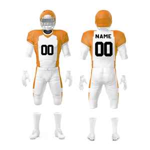 Maillot de football américain personnalisé sublimé, col en V, manches courtes, pour homme, en polyester anti-humidité, style ajusté toutes saisons - Product Image 3