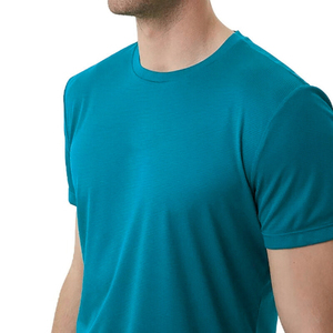 Conjunto de Camiseta y Pantalones Cortos para Hombre, Color Sólido, Estampado por Transferencia Térmica en la Parte Delantera, Manga Corta, 100% Algodón, Secado Rápido, Transpirable, Corte Regular, Casual - Product Image 3