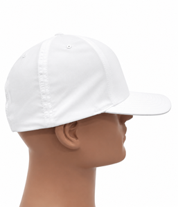 Casquette de golf respirante à 5 panneaux, blanche, avec visière incurvée, fermeture snapback, unisexe, décontractée, pour les activités de plein air printemps-été - Product Image 2
