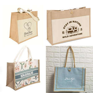 Bolsa de Yute Personalizada al por Mayor para Uso en Supermercados y Centros Comerciales - Product Image 1