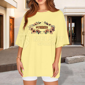 Camisetas de Mujer Modernas y Holgadas, Tela Suave y Cómoda, Corte Regular, Perfectas para Uso Diario, Moda Urbana, Verano, Casual, Color Sólido - Product Image 2