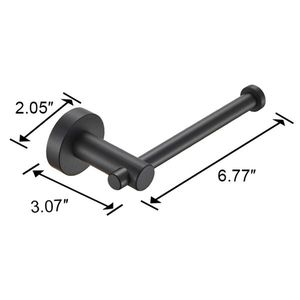 Portarotolo da parete in alluminio spaziale nero opaco spesso per bagno, cucina, lavanderia - Product Image 6