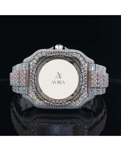 Montre automatique entièrement sertie de diamants Moissanite VVS, testée au 100% avec un testeur de diamants, du fournisseur indien, au prix le plus bas - Product Image 4