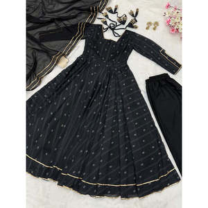 Vestido Anarkali de Diseñador con Falda y Dupatta para Fiesta, Talla XS - Product Image 1