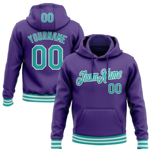 Sudadera con Capucha Deportiva Morada, Aqua-Blanca, con Diseño Personalizado y Costuras a Medida, Venta al Por Mayor Directa de Fábrica - Product Image 1