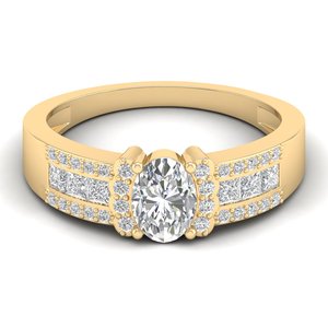 แหวนหมั้นเพชรโมอิสซาไนต์ REYES Luxury เงินแท้ 925 รับรองโดย GRA ชุบทอง 14K ของขวัญแต่งงาน เครื่องประดับชั้นดีสำหรับผู้หญิง - Product Image 1