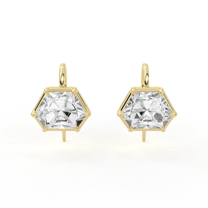POOJA <b>DIAMOND</b> 14K 18K Gold IGI Certified Lab Grown <b>Diamond</b> 4ct Hexagon Cut Geometric <b>Dangle</b> <b>Earrings</b> Fine Jewelry Luxury Ear - Product Image 2