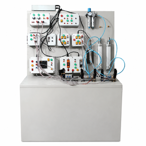 Entrenamiento Industrial Electro-Necumático |   Entrenador Electroneumático para Experimentos de Automatización de Laboratorio de Ingeniería Mecánica con PLC y Sensores - Product Image 4
