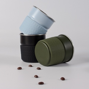 Tasse à café de camping haut de gamme, tasse à café thermolaquée, tasse en acier inoxydable résistante à la chaleur pour l'extérieur, tasse portable pour l'extérieur - Product Image 3