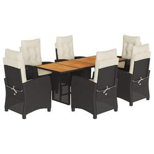 Juego de Comedor para Jardín en Negro y Blanco Crema para Muebles de Patio - Product Image 2