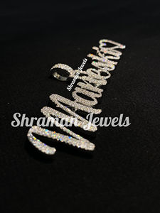 Luxury Hip Hop 925 Solid <b>Silver</b> iced Custom <b>Initial</b> Name <b>Necklace</b> Heart VVS Moissanite Diamond Big Bling Pendant Chic Charm Gift - Product Image 2