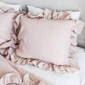100% European Linen <b>Pillowcase</b> Soft Closure Solid Color Linen Cushion Cover - Product Image 4