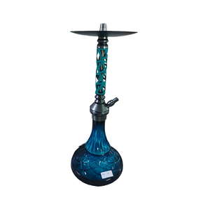 Classic <b>Hookah</b> Shisha Smoking <b>Pipe</b> with Ornamental Metal Finish for Home Lounge Café Interior Styling and Gift Collection - Product Image 1