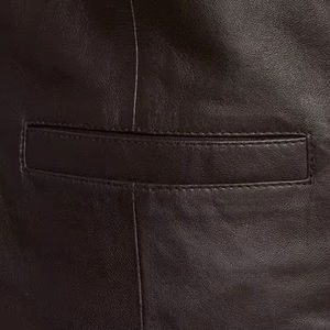 Chaleco de Cuero Reversible Impermeable y Transpirable de Alta Calidad, Chaleco de Cuero 100% Original, Chaleco de Cuero Casual Transpirable para Hombre - Product Image 4