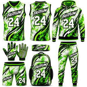 ชุดยูนิฟอร์มฟุตบอล 7v7 แบบสั่งทำจำนวนมาก พิมพ์ลายแบบ Sublimation เสื้อ กางเกงขาสั้น ชุดทีมครบชุด สำหรับผู้ใหญ่ทุกเพศ แพ็คเกจสุดคุ้ม - Product Image 1