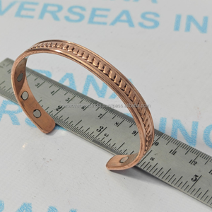 Brazalete Terapéutico de Cobre Puro Moderno de Primera Calidad, Brazalete Magnético Ajustable Ecológico para Aliviar el Dolor de Artritis en las Articulaciones - Product Image 4