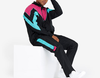 Conjunto Deportivo Cortavientos Impermeable para Hombre, Talla Grande, con Chaqueta Deportiva y Diseño con Cierre