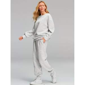 2025, moda de otoño para mujer, conjuntos de 2 piezas, sudadera de gran tamaño y pantalones de chándal holgados con bolsillos para conjuntos de salón - Product Image 3